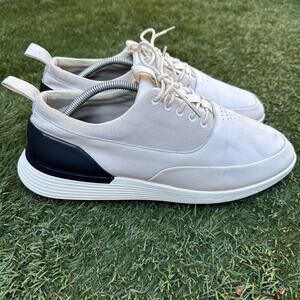 Men's Athletic Lace-Up Sneakers in Off-White and Black